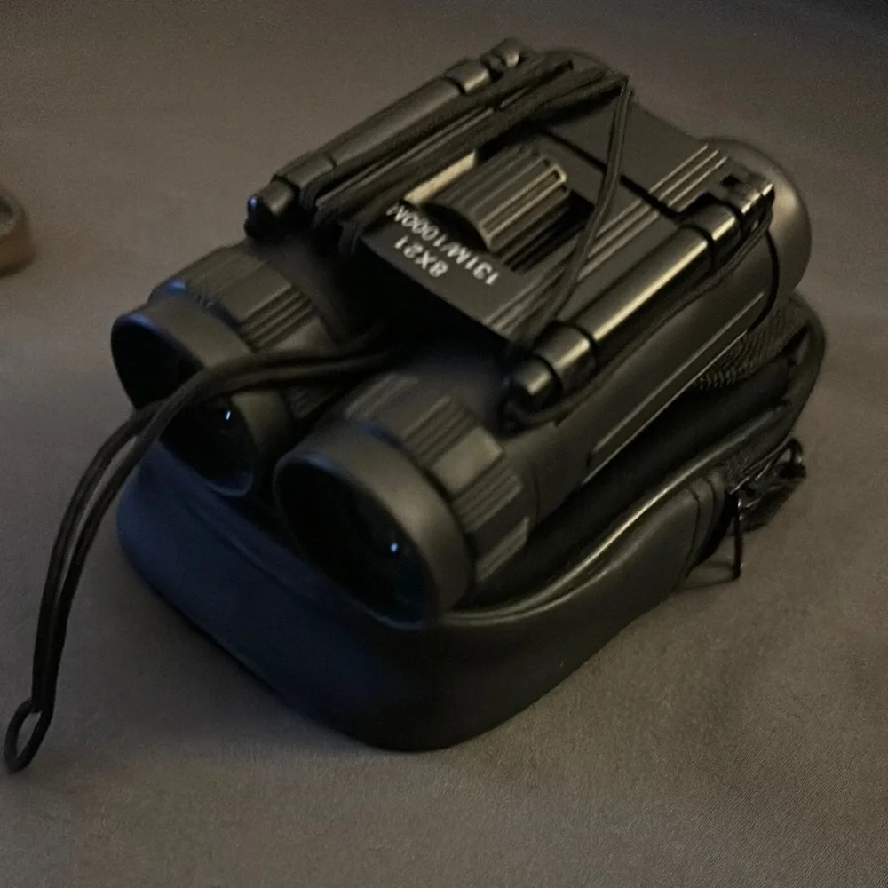 Compact Black Binoculars